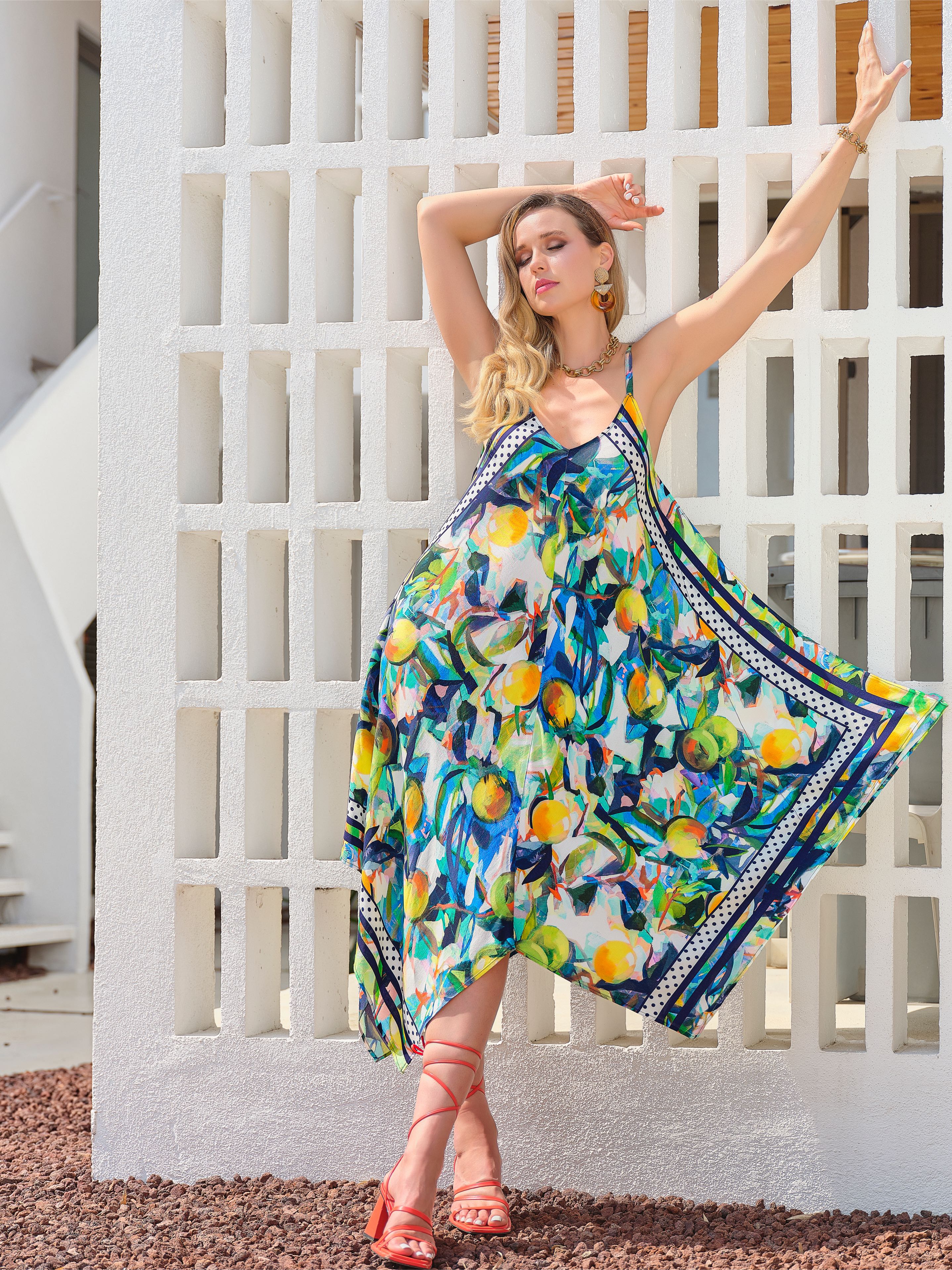 DOLCEZZA Orangerie Dress 24651 Solitaire Fashions Darwen