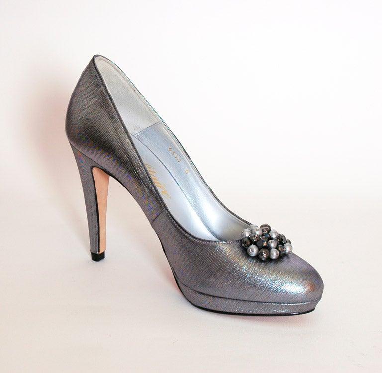 Silver platform hot sale court shoes