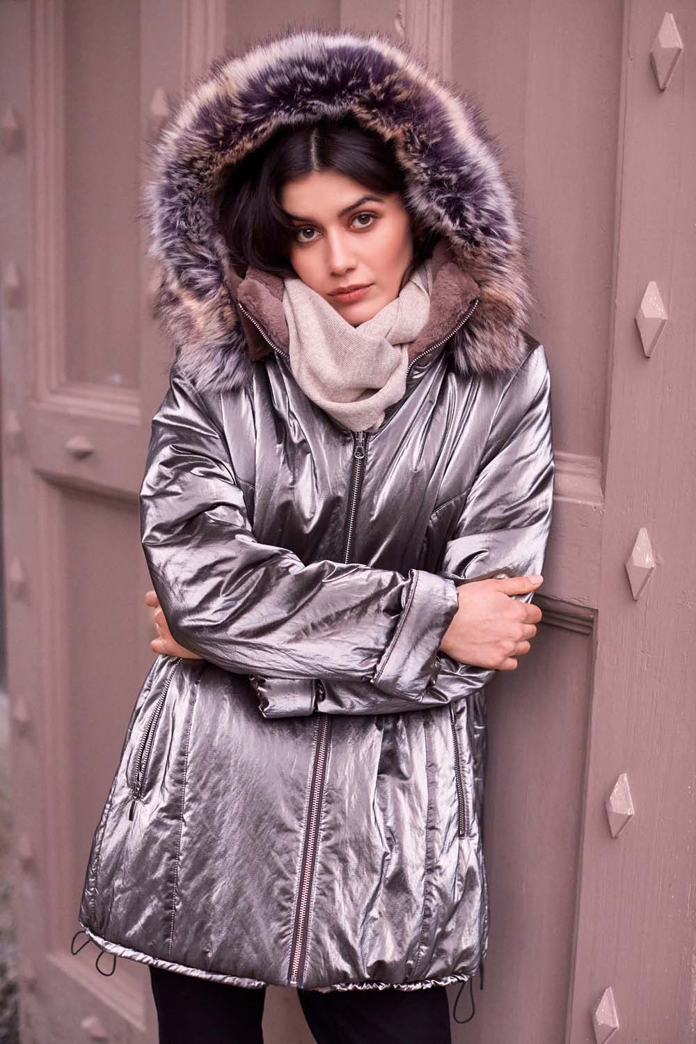 Metallic 2025 winter coat